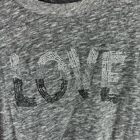 Zadig & Voltaire Willy Chine Love rhinestone Long Sleeve Top - Picture 4 of 8